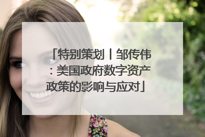 特别策划丨邹传伟：美国政府数字资产政策的影响与应对